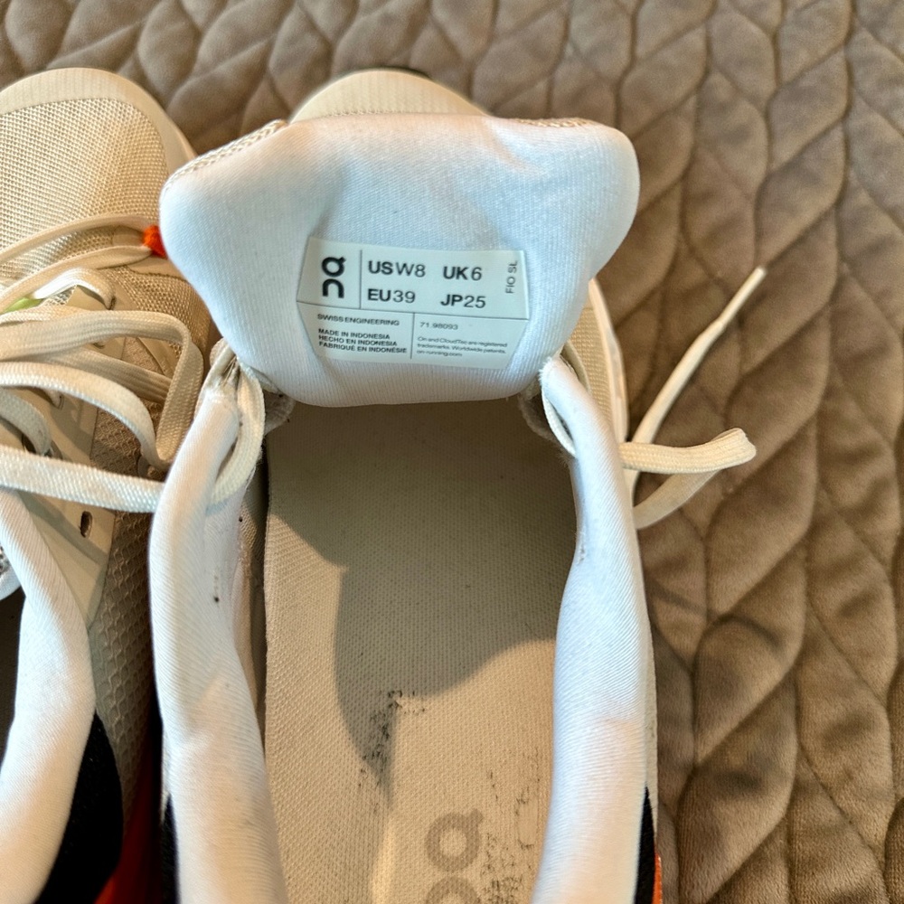 On Running Cloudnova Athletic Shoes in Beige, Red & White - Picture 6 of 7